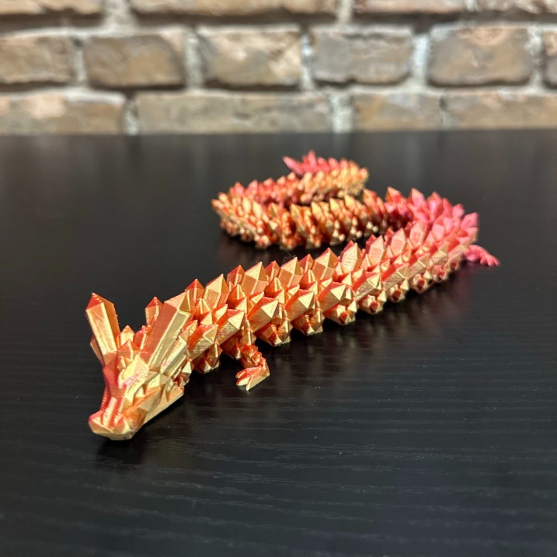 Ruchomy Smok Kryształowy 3D